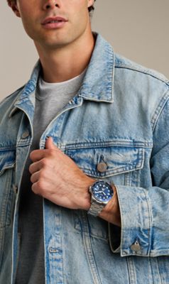 Fossil Blue Dive 42mm Three-Hand Date Stainless Steel Watch