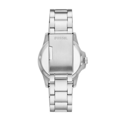 Blue Fossil - Dive FS6032 Date Stainless Steel Fossil Watch Three-Hand -