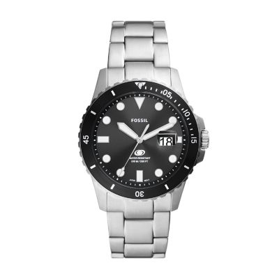 Fossil Blue Dive Three-Hand Date Stainless Steel Watch - FS6032 