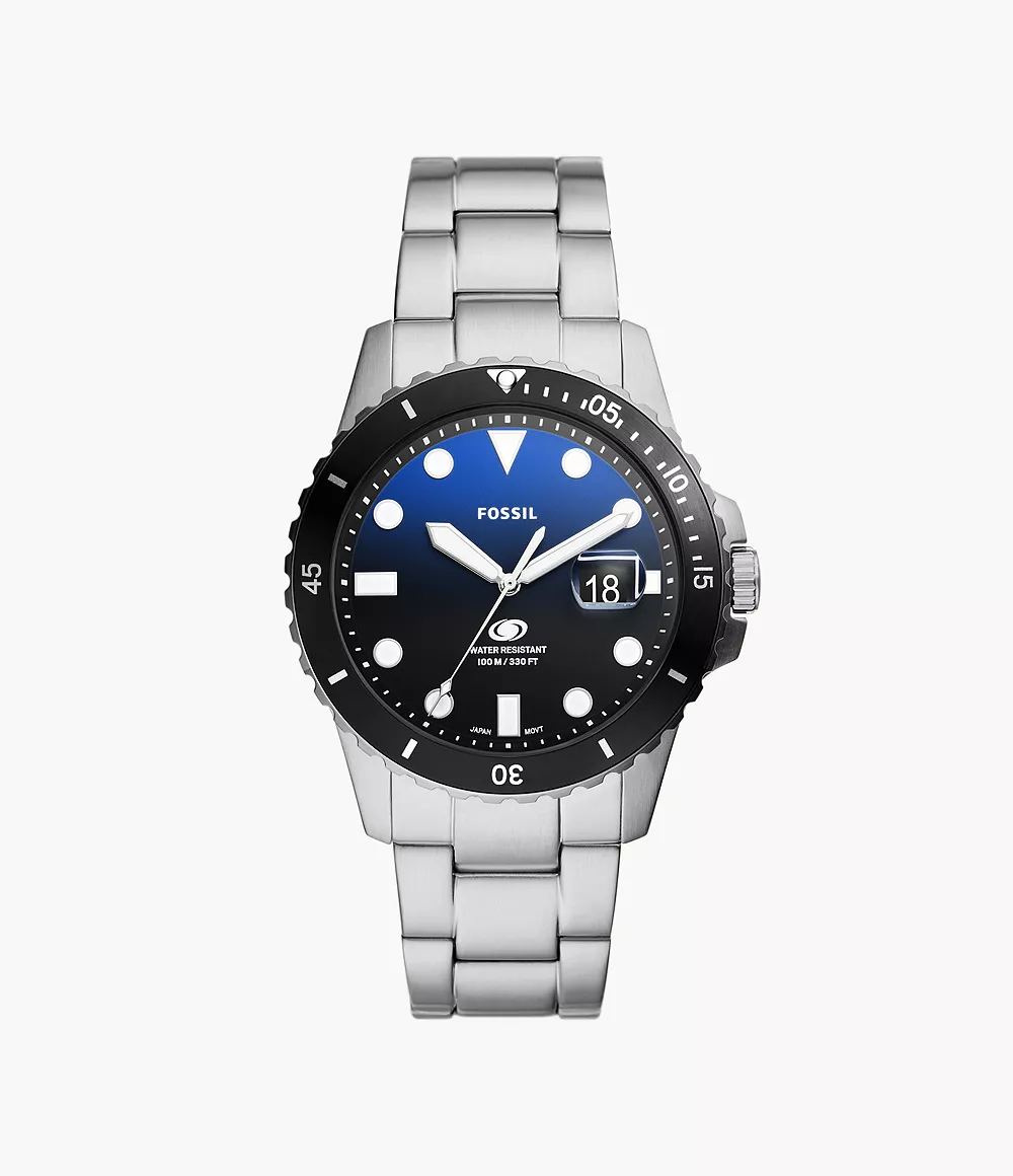 Fossil Blue Dive Three-Hand Date Stainless Steel Watch - FS6029 