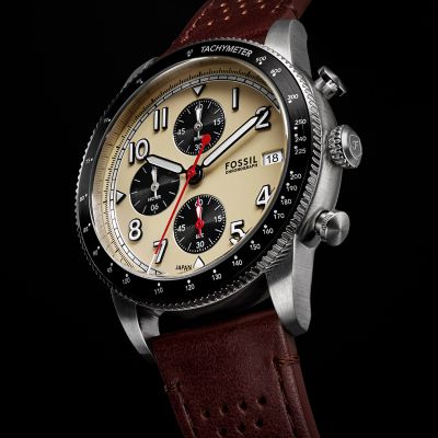 Sport Tourer Chronograph Brown Leather Watch