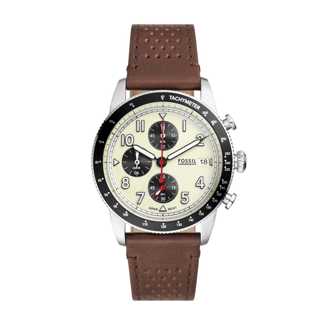 Fossil Men's Sport Tourer Chronograph Leather Watch - Brown