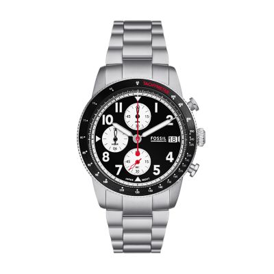 Stainless Steel Sport Watch Fossil