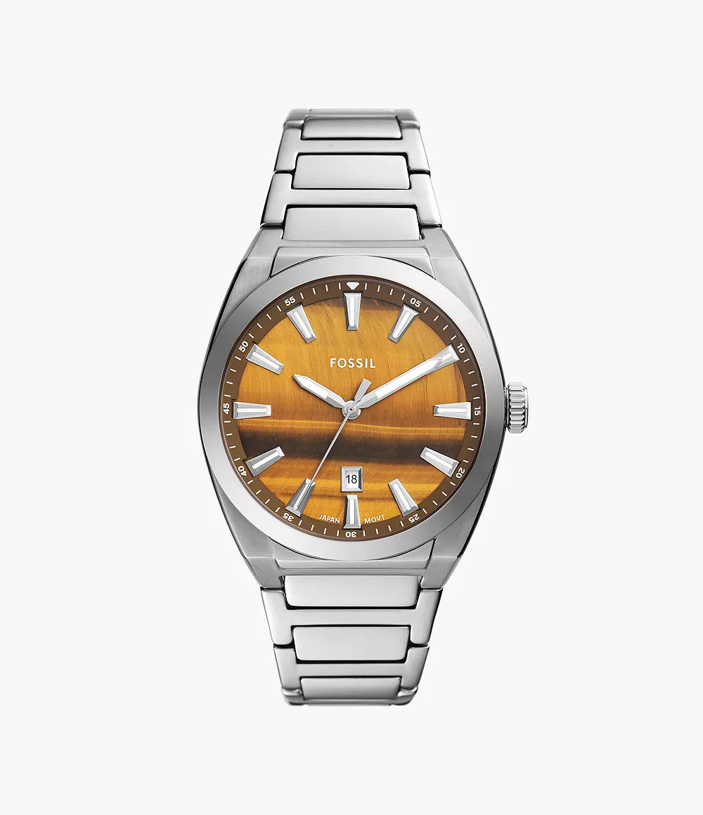 Everett Three-Hand Date Stainless Steel Watch
