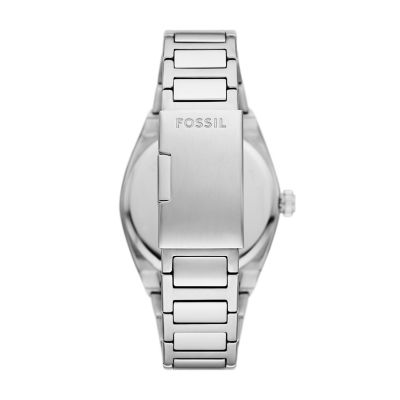 Everett Three-Hand Date Stainless Steel Watch - FS6058 - Fossil