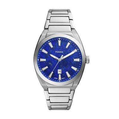 Everett Three-Hand Date Stainless Steel Watch