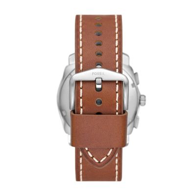 Machine Chronograph Brown Leather Watch