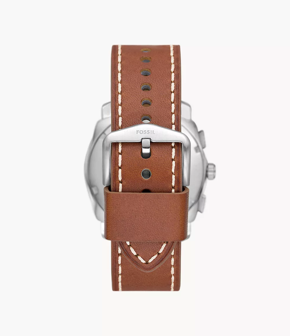 Machine Chronograph Brown Leather Watch