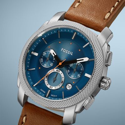 Machine Chronograph Brown Leather Watch