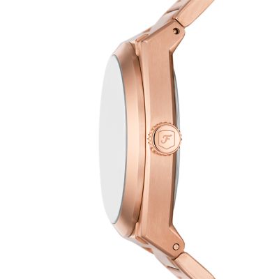 Everett Three-Hand Date Rose Gold-Tone Stainless Steel Watch