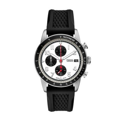 Sport Tourer Chronograph Black Silicone Watch