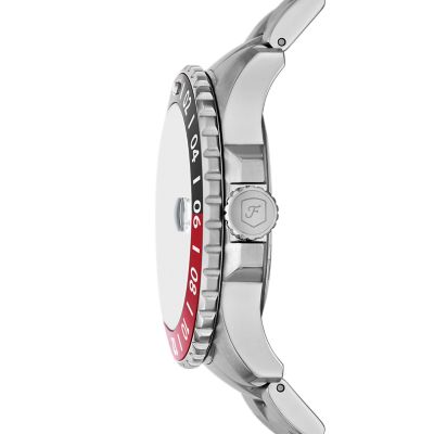 Fossil Blue GMT Stainless Steel Watch - FS6092 - Fossil