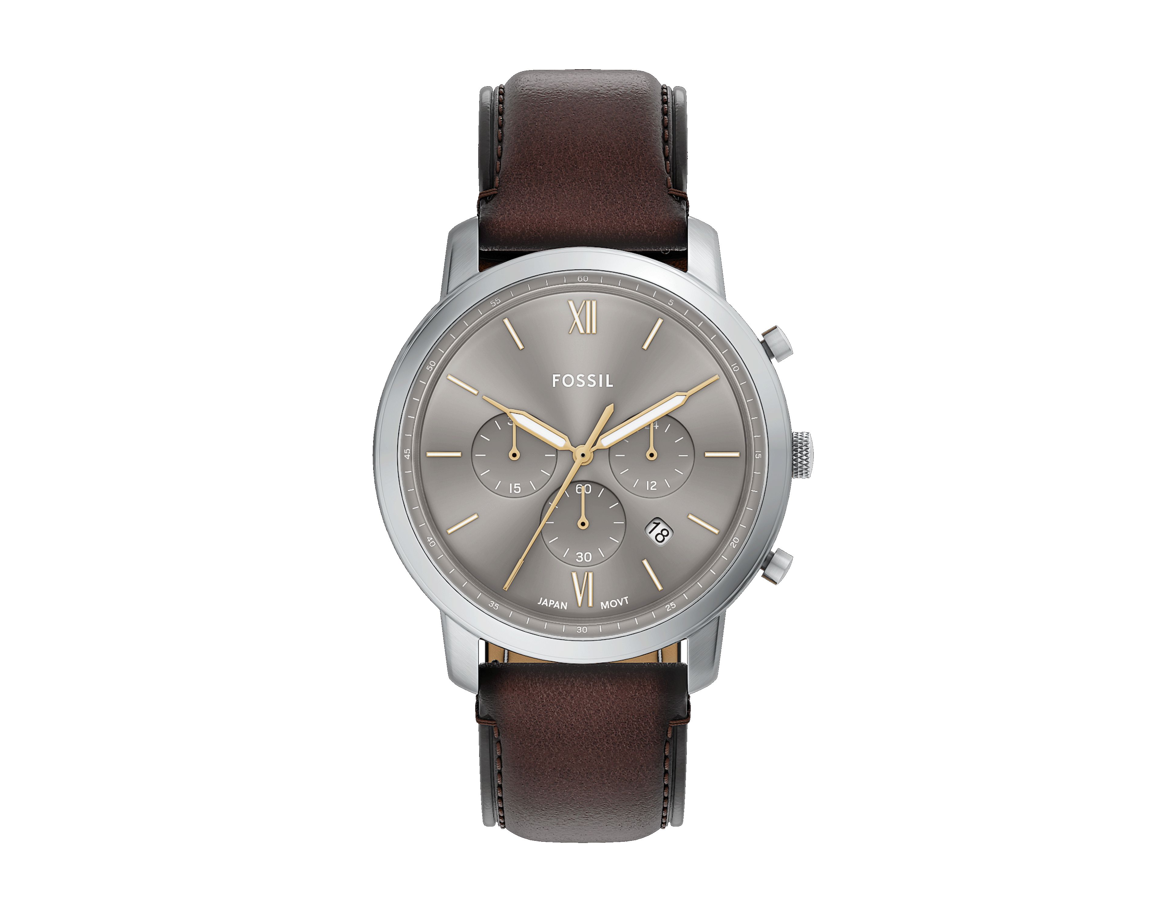 Neutra 44mm Chronograph Brown Leather Watch