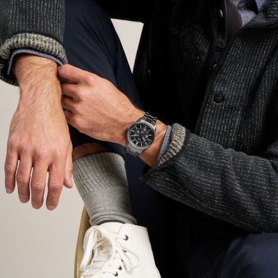 Pearson Multifunction Gunmetal Stainless Steel Watch