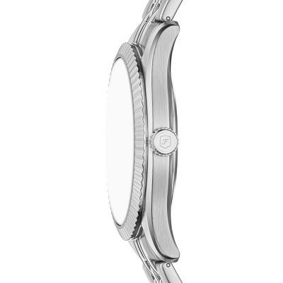 Campbell Three-Hand Day-Date Stainless Steel Watch