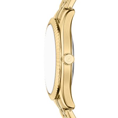 Campbell Three-Hand Day-Date Gold-Tone Stainless Steel Watch