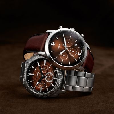 Neutra クロノグラフ ブラウン レザーウォッチ - FS6143 - Fossil