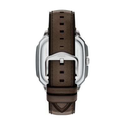 Crosby Three-Hand Brown Leather Watch