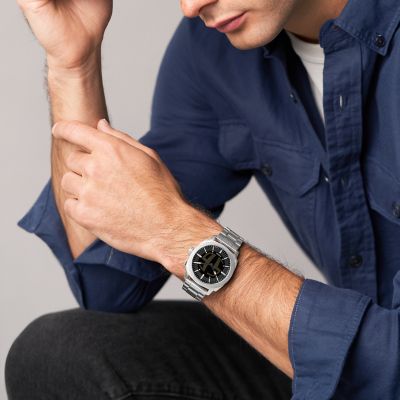 Machine Big Tic 41MM Stainless Steel Watch - FS6155 - Fossil