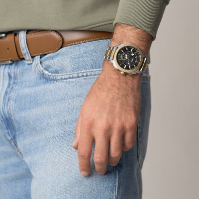 Machine Chronograph Two-Tone Stainless Steel Watch