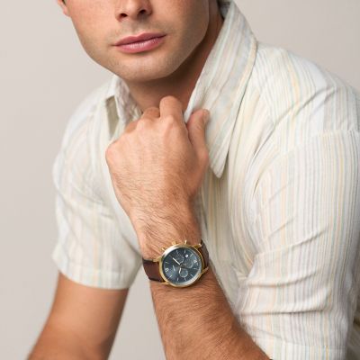 Neutra Chronograph Brown Leather Watch