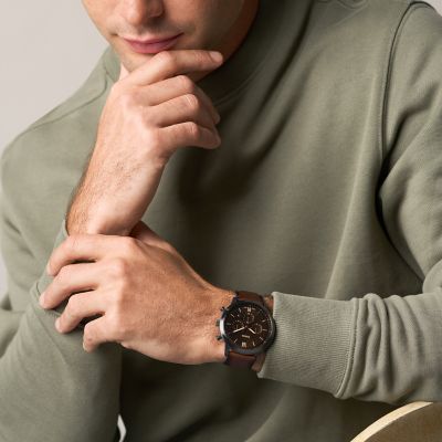 Neutra クロノグラフ ブラウンレザーウォッチ