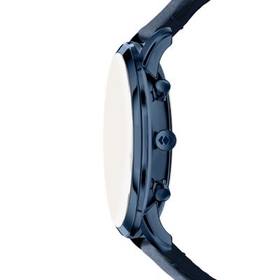 Neutra Chronograph Navy Leather Watch