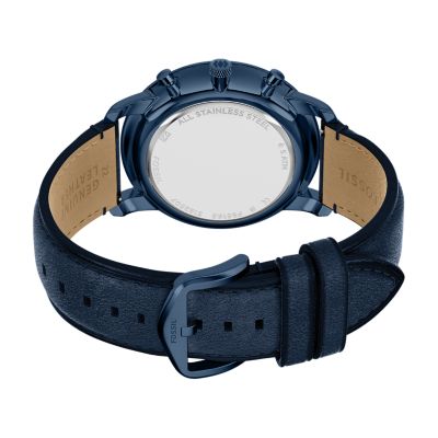 Neutra Chronograph Navy Leather Watch