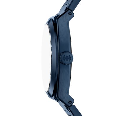 Everett Three-Hand Navy Stainless Steel Watch