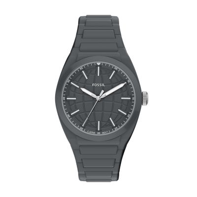 Grey for Everett Three-Hand White Silicone Watch
