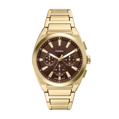 Gold for Everett 44 mm Chronograph Stainless Steel Watch