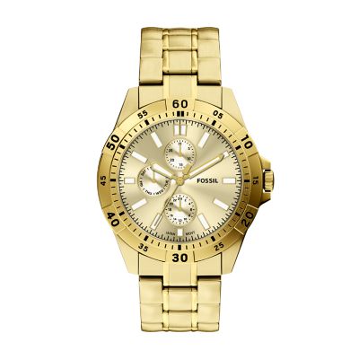 Garrett 44 mm Multifunction Gold-Tone Stainless Steel Watch