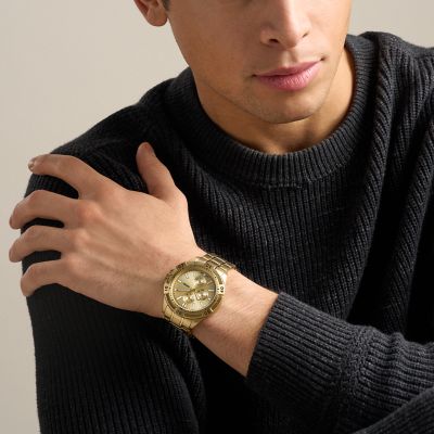 Garrett 44mm Multifunction Gold-Tone Stainless Steel Watch