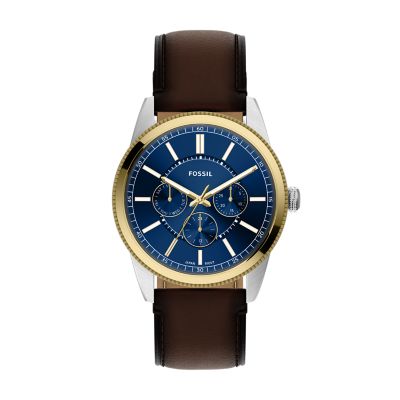 Brown for Pearson 42 mm Multifunction Brown Leather Watch