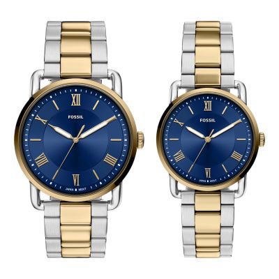 Copeland Three-Hand Two-Tone Stainless Steel Watch Set