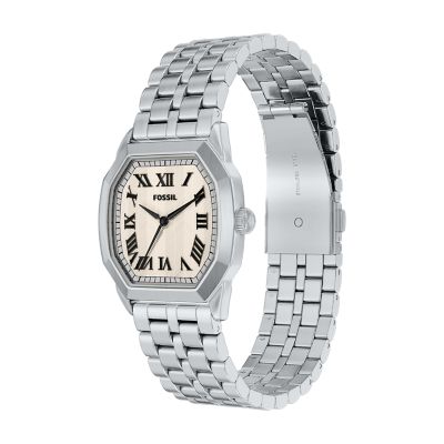 Harlow 33mm Three-Hand Stainless Steel Watch