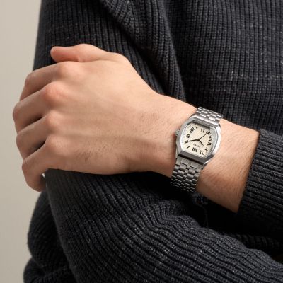 Harlow 33mm Three-Hand Stainless Steel Watch