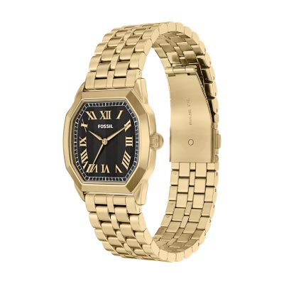 Harlow 33mm Three-Hand Gold-Tone Stainless Steel Watch