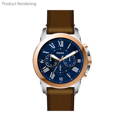 Grant Chronograph Light Brown Leather Watch