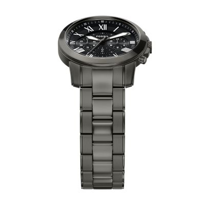 Grant 44mm Chronograph Smoke Stainless Steel Watch
