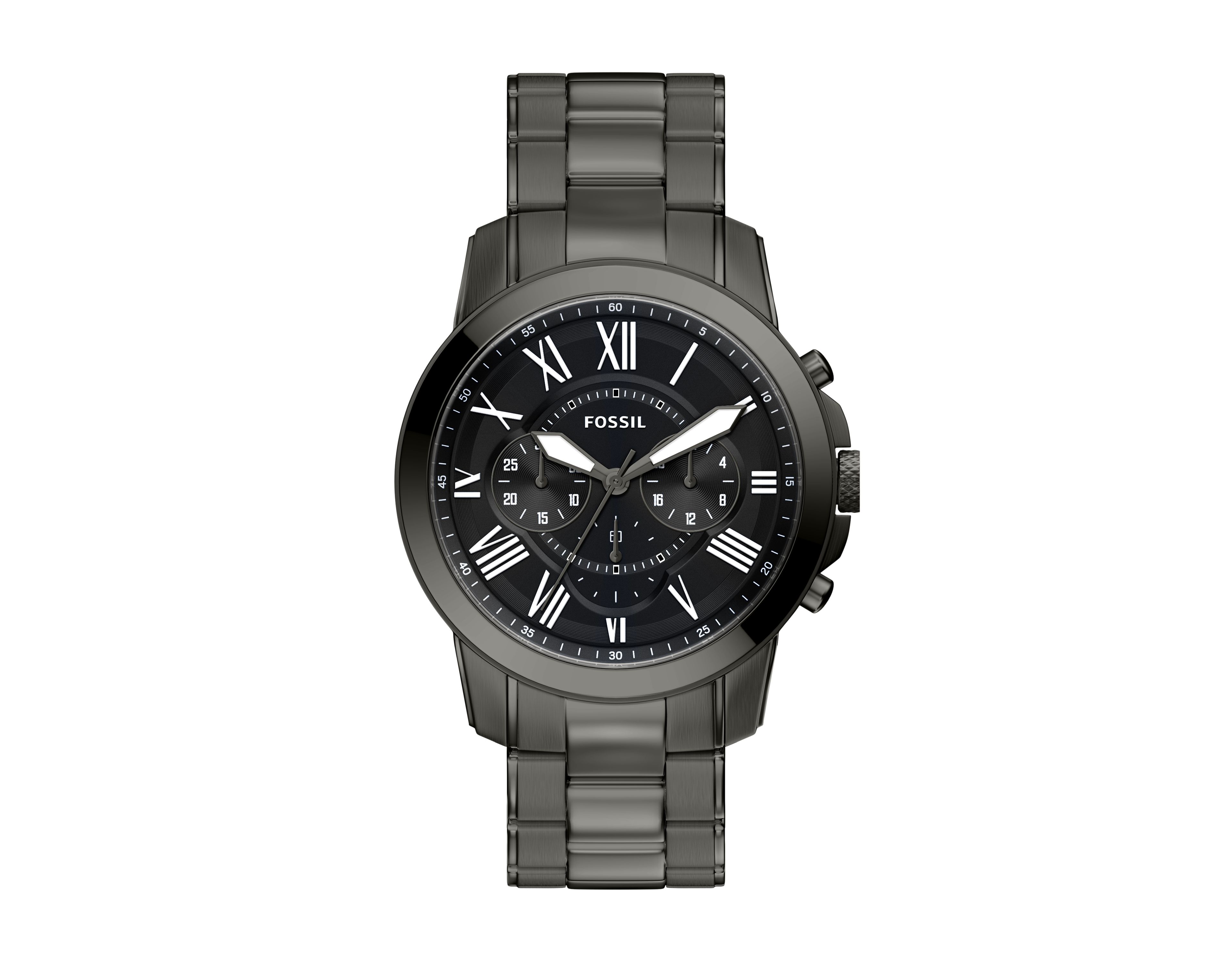 Grant 44mm Chronograph Smoke Stainless Steel Watch
