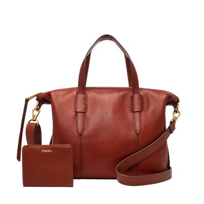 Fossil skylar leather satchel hot sale