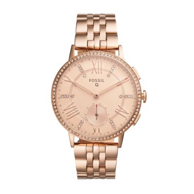 fossil hybrid smartwatch rose gold