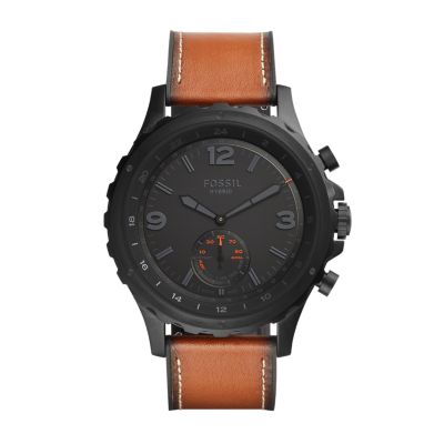 Hybrid Smartwatch Nate Dark Brown Leather - FTW1114 - Fossil