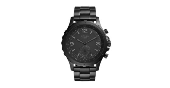 fossil q nate stainless steel hybrid smartwatch