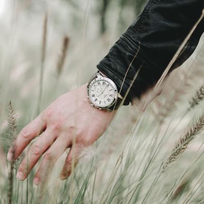 fossil q men's grant stainless steel hybrid smartwatch