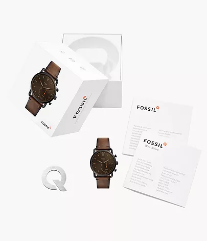 Hybrid Smartwatch Commuter Dark Brown Leather - FTW1149 - Fossil