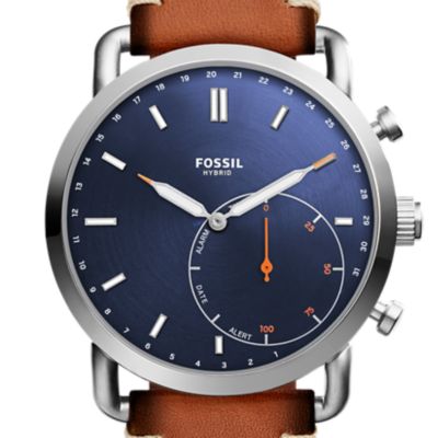 Hybrid Smartwatch - Q Commuter Luggage Leather