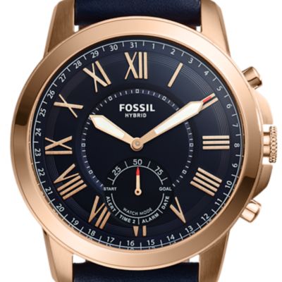 Hybrid Smartwatch - Q Grant Navy Leather