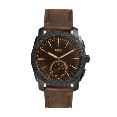Hybrid Smartwatch Machine Dark Brown Leather - FTW1163 - Fossil